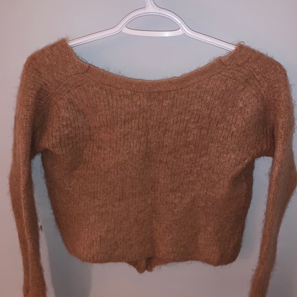 Wilfred Textured Wool Cropped Cardigan (XS) - Picture 2 of 2
